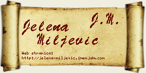 Jelena Miljević vizit kartica